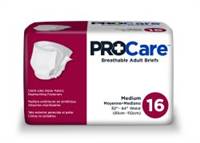 ProCare Adult Brief Tab Closure Medium Disposable Heavy Absorbency, CRB-012/1 - Pack of 16
