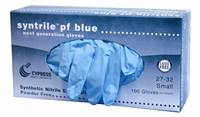 syntrile pf blue Exam Glove Small NonSterile Nitrile Standard Cuff Length Fully Textured Not Chemo Approved, 27-32 - CASE OF 1000
