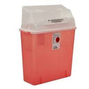 GatorGuard Sharps Container 1-Piece 20-1/2 H X 14 W 6 D Inch 3 Gallon Translucent Red Horizontal Entry Lid, 31314886 - CASE OF 12