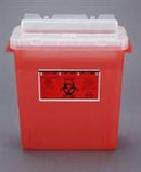 Bemis Sentinel Sharps Container, 1-Piece 15 H X 13-7/8 L X 6-7/8 W Inch 3 Gallon Translucent Red Horizontal Entry Rotating Cylinder Lid, 333030 - CASE OF 12