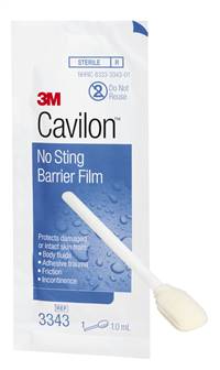 Cavilon Barrier Film 1.0 mL Wand, No Sting, Alcohol Free, Sterile, Fast-drying, Non-sticky, Hypoallergenic, Non-cytotoxic, 3343 - EACH