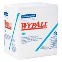 WypAll X60 Task Wipe Light Duty White NonSterile Cellulose / Polypropylene 12 X 12-1/2 Inch Reusable, 34865 - Case of 912