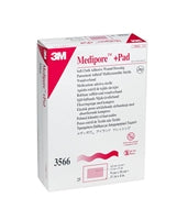 Medipore +Pad Adhesive Dressing, 3.5 X 4 Inch Soft Cloth, 3M