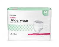 McKesson Adult Underwear Pull On Medium Disposable Moderate Absorbency, UW33844 - CASE OF 80