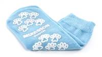 Slipper Socks McKesson Terries Youth Light Blue Above the Ankle, 40-3849 - One Pair