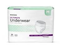 McKesson Adult Underwear Pull On Medium Disposable Heavy Absorbency, UW33851 - CASE OF 80