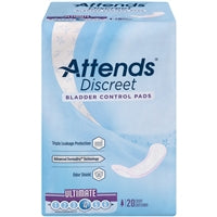 Attends Discreet Bladder Control Pads Ultimate, Heavy Absorbency Liner Pads, ADPULT