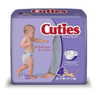 Cuties Diaper, Size 4, Heavy Absorbency, Tab Closure