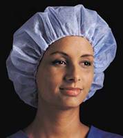 McKesson Bouffant Cap Blue Elastic, 40181100 - BOX OF 100