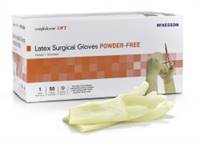 McKesson Confiderm LWT Surgical Glove Size 7.5 Sterile Latex Standard Cuff Length Textured Fingertips Beige 14-34075 - Box of 50