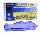 McKesson NITRILE 911 Exam Glove Medium NonSterile Standard Cuff Length Textured Fingertips Blue Chemo Tested, 14-060-M - BOX OF 100