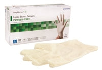 McKesson Confiderm CL Latex Exam Gloves, Large, 100 Count Box, 14-428