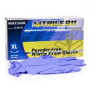 McKesson NITRILE 911 Exam Glove, X-Large Nitrile Standard Cuff Length Textured Fingertips Blue , 14-060-XL - Box of 100