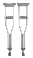 Child Underarm Crutch, Child Crutches, 175 lb. Capacity, Adjustable User Height 4'0" to 4'6", Aluminum