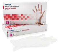 McKesson Confiderm Exam Glove Small NonSterile Vinyl Standard Cuff Length Smooth Clear Not Chemo Approved, 14-164 - BOX OF 50