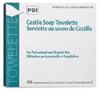 PDI Personal Wipe Individual Packet Castile Soap Scented 100 Count, D41900 - Case of 1000