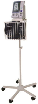 IntelliSense Blood Pressure Monitor Cart Stainless Steel 22 Inch 1 Shelf / 1 Basket Silver, HEM-907-STAND - EACH