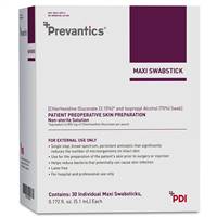 Prevantics Maxi Impregnated Swabstick 1 Pack Individual Packet 3.15% - 70% Strength CHG (Chlorhexidine Gluconate) / Isopropyl Alcohol, S41950 - BOX OF 30