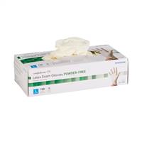 McKesson Confiderm Exam Glove Large NonSterile Latex Standard Cuff Length Textured Ivory Not Chemo Approved, 14-1383 - BOX OF 100