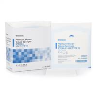McKesson USP Type VII Gauze Sponge Cotton 12-Ply 4 X Inch Square Sterile, 16-42412 - CASE OF 1200
