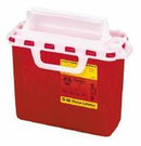 Becton Dickinson Sharps Container 1-Piece 12 H X 13-1/2 W 6 D Inch 2 Gallon Red Horizontal Entry Lid, 305435 - CASE OF 10