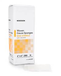 McKesson Gauze Sponge Cotton 16-Ply 4 X 4 Inch Square , 44162000 - Case of 2000