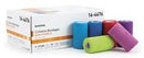 McKesson Cohesive Bandage 4 Inch X 5 Yard Standard Compression Self-adherent Closure Purple / Pink Green Light Blue Royal Red NonSterile, 16-4476 - CASE OF 18