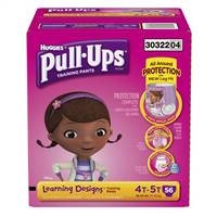 Pull-Ups Learning Designs Female Toddler Training Pants Pull On with Refastenable Tabs 4T to 5T Disposable Heavy Absorbency, 45130 - CASE OF 56