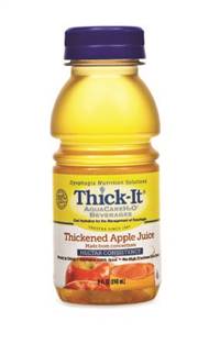 Thick-It AquaCareH2O Thickened Beverage 8 oz. Bottle Apple Flavor Ready to Use Nectar Consistency, B455-L9044 - EACH