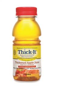 Thick-It AquaCareH2O Thickened Beverage 8 oz. Bottle Apple Flavor Ready to Use Honey Consistency, B457-L9044 - EACH