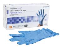 McKesson Confiderm 4.5C Exam Glove Small NonSterile Nitrile Standard Cuff Length Textured Fingertips Blue Chemo Tested, 14-654C - Pack of 100