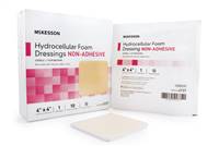 McKesson Foam Dressing 4 X 4 Inch Square Non-Adhesive without Border Sterile, 4737 - Case of 100