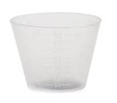 Graduated Medicine Cup, McKesson, 1 oz. Translucent Plastic Disposable, 12146 - Pack of 100