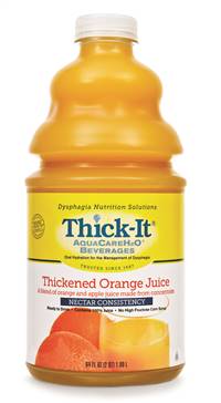 Thick-It AquaCareH2O Thickened Beverage 64 oz. Bottle Orange Flavor Ready to Use Nectar Consistency, B477-A5044 - Case of 4