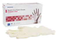 Exam Glove, McKesson, Large NonSterile Stretch Vinyl Standard Cuff Length Smooth Ivory, 14-818 - Case of 1000