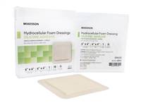 Silicone Foam Dressing, McKesson, 6 X 6 Inch Square Silicone Adhesive with Border Sterile, 4844 - Pack of 10