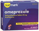 sunmark Antacid 20 mg Strength Tablet 42 per Box, 49348084661 - Pack of 42