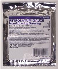 Petrolatum Impregnated Dressing, McKesson, 3 X 9 Inch Pleated Gauze USP White Petrolatum Sterile, 61-20056 - Case of 72