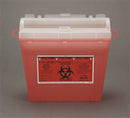 Bemis Sentinel Sharps Container, 1-Piece 10 H X 11 L X 5-1/4 W Inch 5 Quart Translucent Red Horizontal Entry Lid, 175030 - EACH