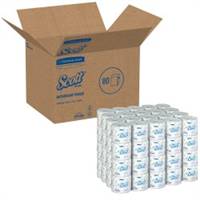 Scott Toilet Tissue White 1-Ply Standard Size Cored Roll 1210 Sheets 4 X 4.1 Inch, 05102 - Case of 80