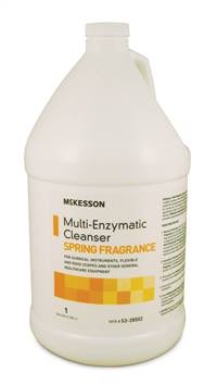 Multi-Enzymatic Instrument Detergent, McKesson, Liquid 1 gal. Jug Spring Fresh Scent, 53-28502 - Case of 4