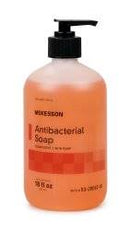 McKesson Antibacterial Soap Liquid 18 oz Pump Bottle Clean Scent, 53-28067-18 - Case of 12