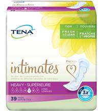 TENA Intimates Heavy Long Bladder Control Pad 15 Inch Length Heavy Absorbency Dry-Fast Core One Size Fits Most Female Disposable, 54295 - Pack of 39