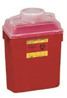 Becton Dickinson Sharps Container 1-Piece 17-1/2 H X 12-1/2 W 8-1/2 D Inch 6 Gallon Red Vertical Entry Lid, 305457 - SOLD BY: PACK OF ONE