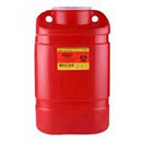 Becton Dickinson Sharps Container 1-Piece 14 H X 7-1/2 W 10-1/2 D Inch 5 Gallon Red Funnel Lid, 305477 - CASE OF 8
