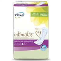 TENA Intimates Maximum Bladder Control Pad 6 X 14 Inch Heavy Absorbency Dry-Fast Core One Size Fits Most Adult Female Disposable, 54283 - CASE OF 84