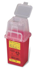 Becton Dickinson Phlebotomy Sharps Container 1-Piece 9 H X 4-1/2 W X 4 D Inch 1.5 Quart Red Vertical Entry Lid, 305487 - Case of 36