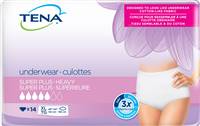 TENA Women Adult Underwear Pull On X-Large Disposable Moderate Absorbency, 54287 - Pack of 14