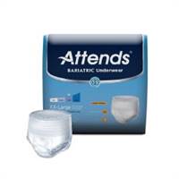 Attends Bariatric Adult Underwear Pull On 2X-Large Disposable Moderate Absorbency, AU50 - Pack of 12