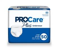 ProCare Plus Adult Underwear Pull On Large Disposable Heavy Absorbency, NU-513 - Pack of 50